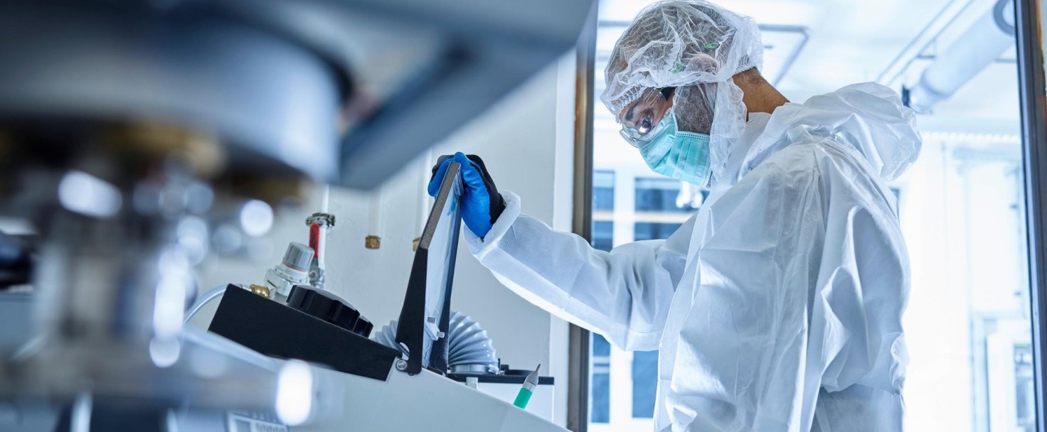 Chemist working in industrial laboratory