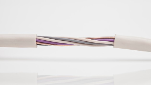 A cable with twisted exposed wires