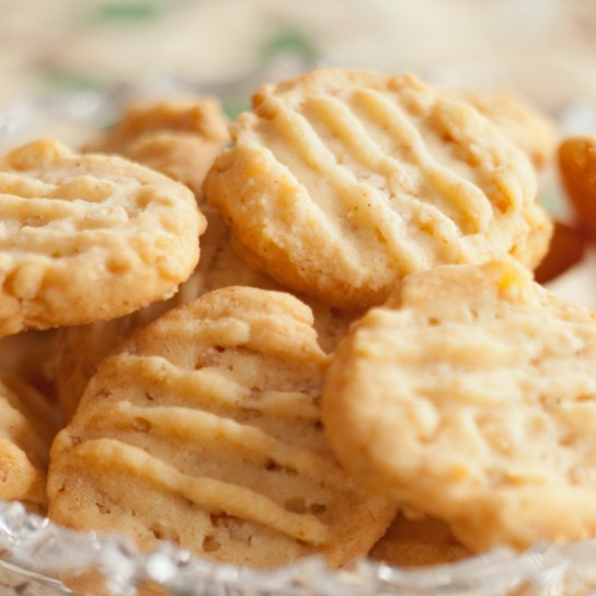 Close-up on Homemade Cheese biscuits. Macro photography with shallow DOF.
