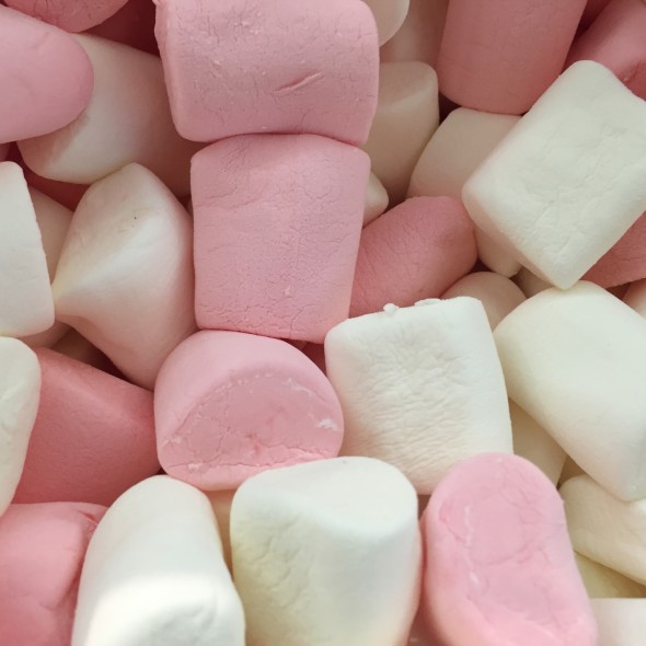 Full Frame Shot Of Pink And White Marshmallows