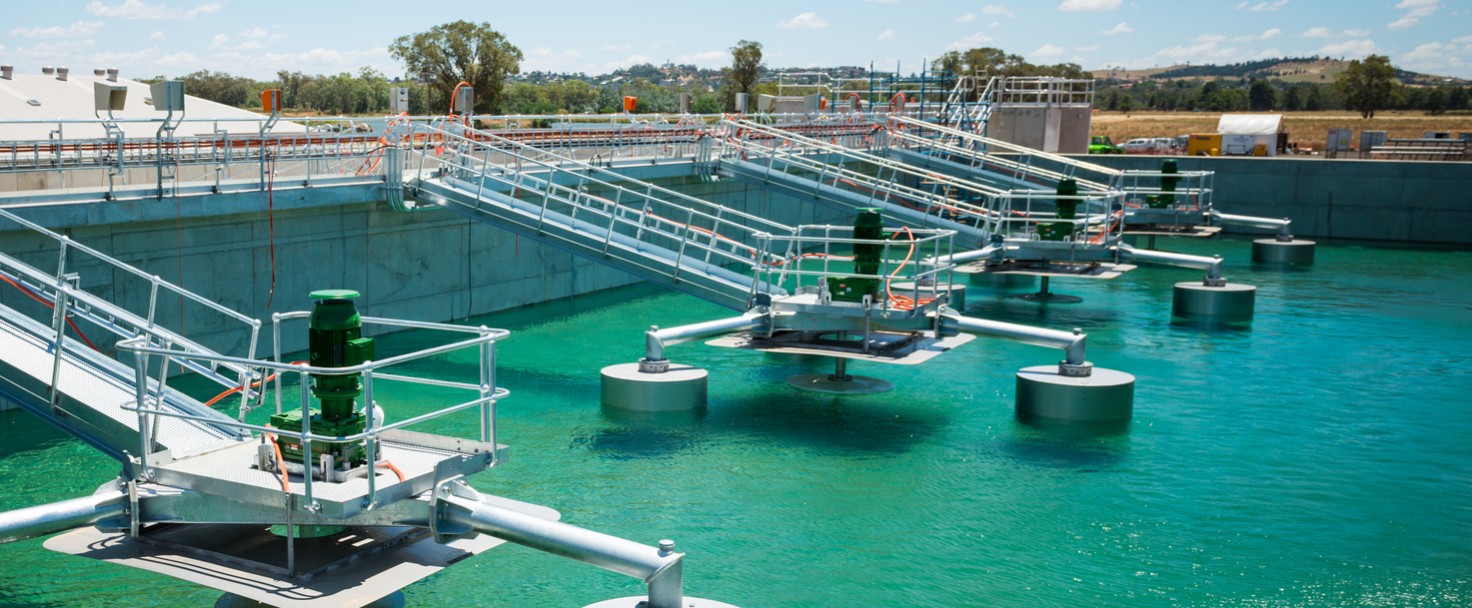 Wastewater Treatment Plant during construction