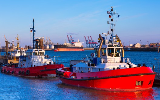 Tugs in the harbour of Hamburg