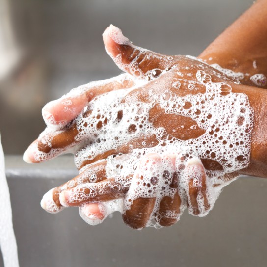 African American Washing Hands