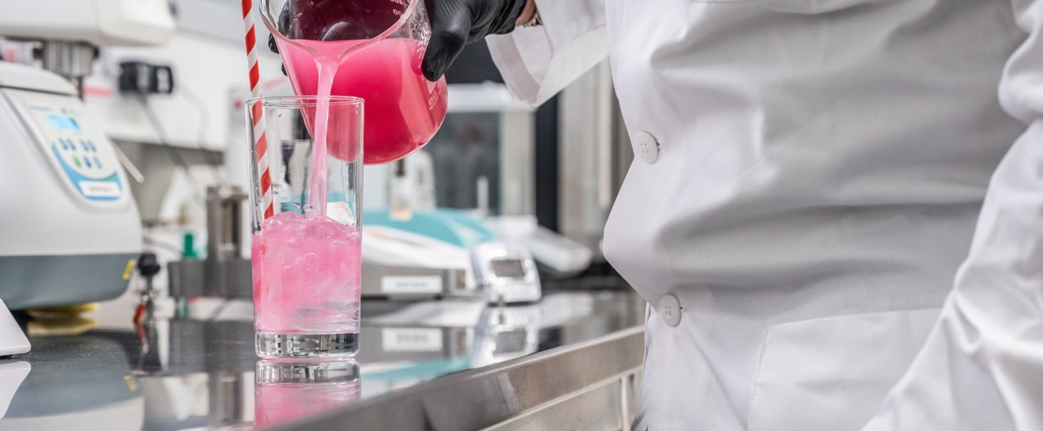 Testing the right color for the drink in the application lab, Allentown, USA