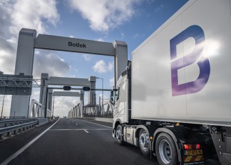 Brenntag trucks in Rotterdam, The Netherlands