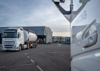 Brenntag trucks in Rotterdam, The Netherlands
