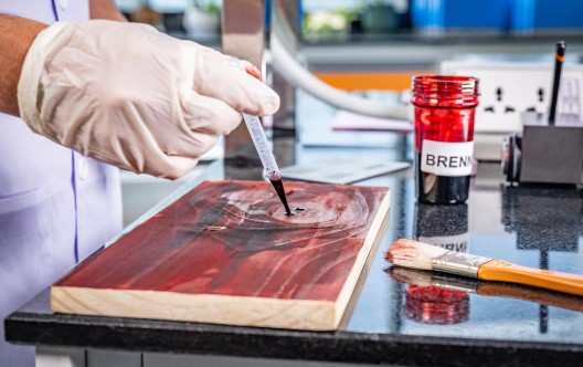 Brenntag experts testing the new formulations in the CASE application center, Ho Chi Minh, Vietnam