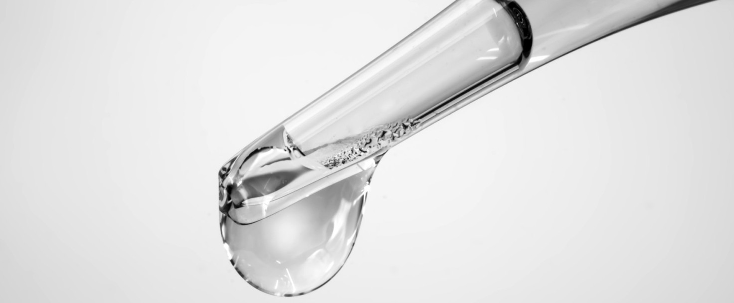 Liquid drop from laboratory glass Pipette