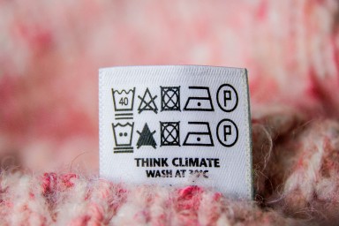 Laundry symbols close up