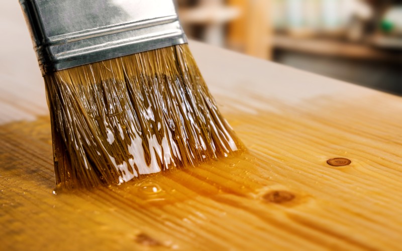 Wood stain brush