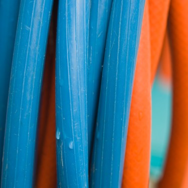 Colored rubber hoses