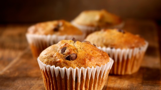 Homemade Chocolate Chip and Bannana Muffins-Photographed on Hasselblad H3D2-39mb Camera