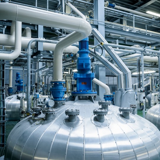 Tanks and pipes in oil blending plant, Antwerp, Belgium, Europe