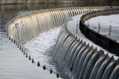 Waste water waterfall