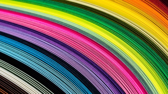 Multi-colored Paper in Stack