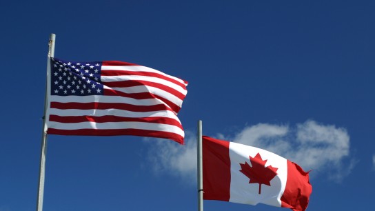 United States and Canada flag