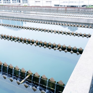 Modern urban wastewater treatment plant