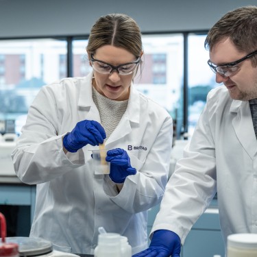 Brenntag chemists testing the new formulation in the application center, Allentown, USA