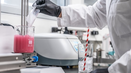 Researching the best ingredients for a drink in the application lab, Allentown, USA
