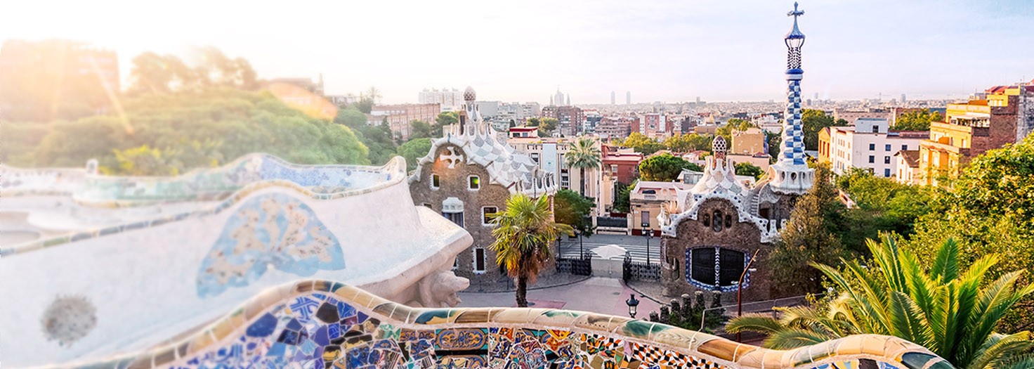 Panorama view of Barcelona, Spain