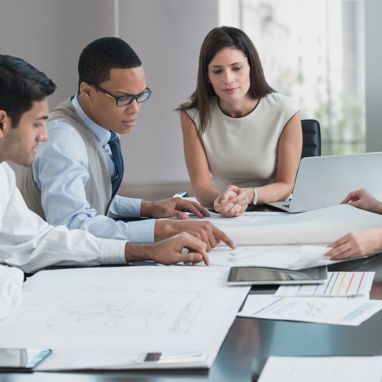 Business people talking in meeting