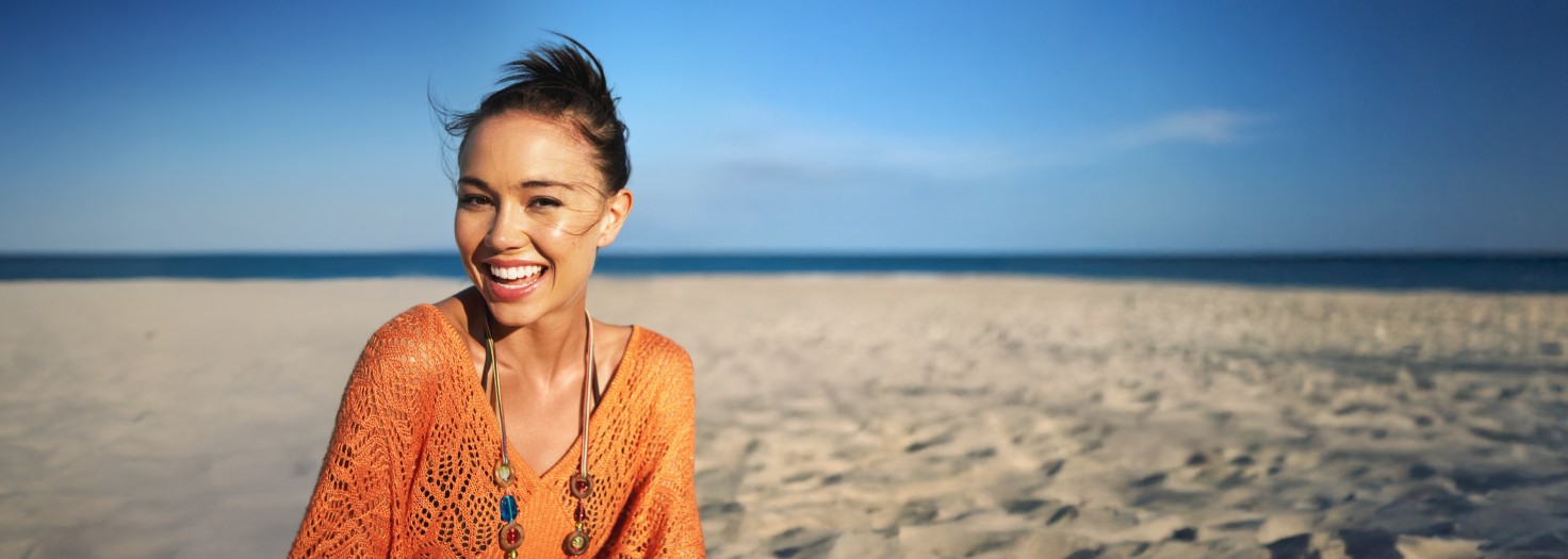 Beautiful woman at the beach