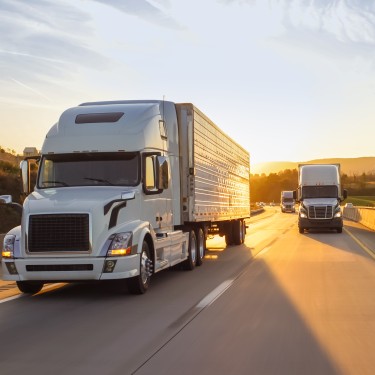 semi truck highway sleeper 18 wheeler sun rise turnpike double