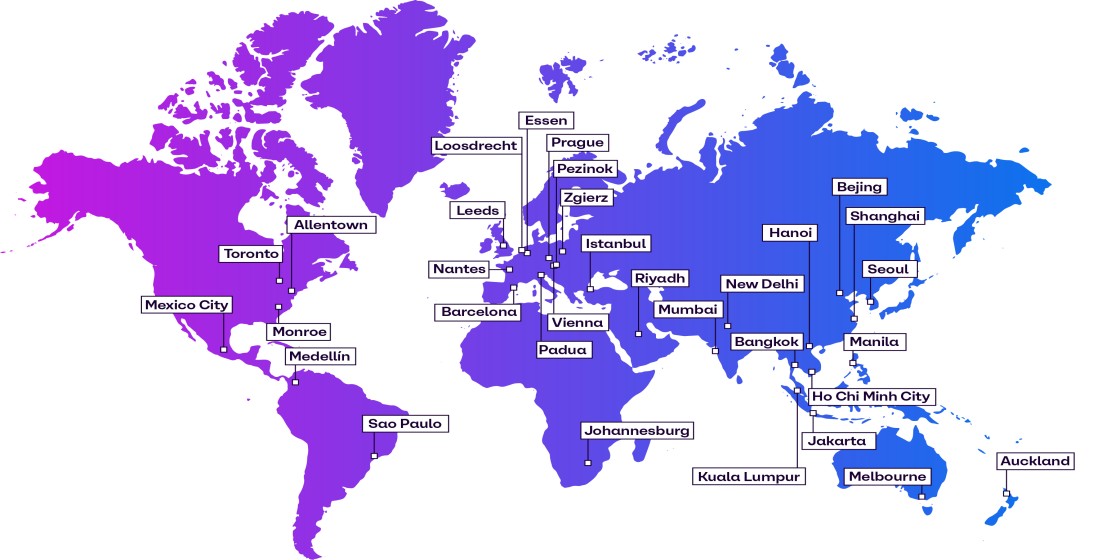 Brenntag's worldwide network of Food Innovation and Application centers