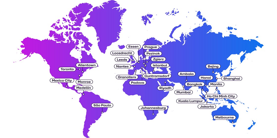 Brenntag's worldwide network of Food Innovation and Application centers