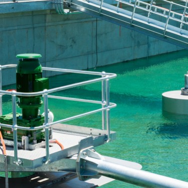 Wastewater Treatment Plant during construction