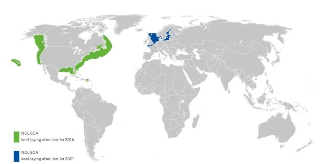 Mapa emisí do moře