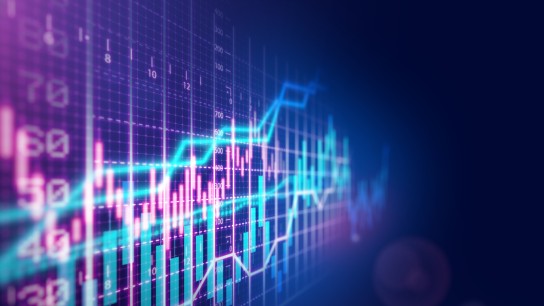 Stock market financial growth chart