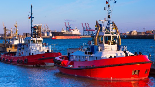  Tugs in the harbour of Hamburg