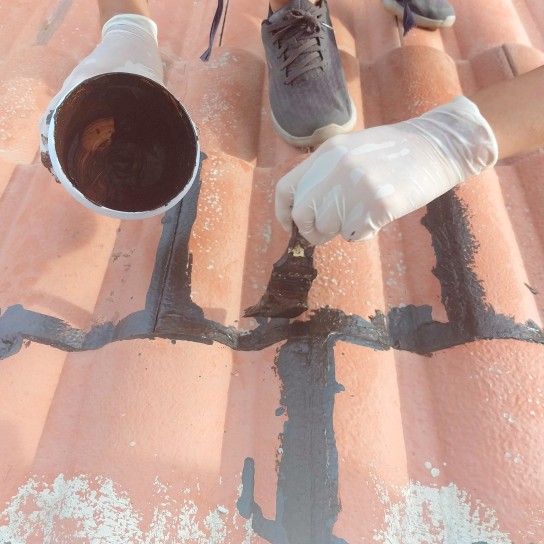 Waterproofing paint for the roof, repairing leaking roof