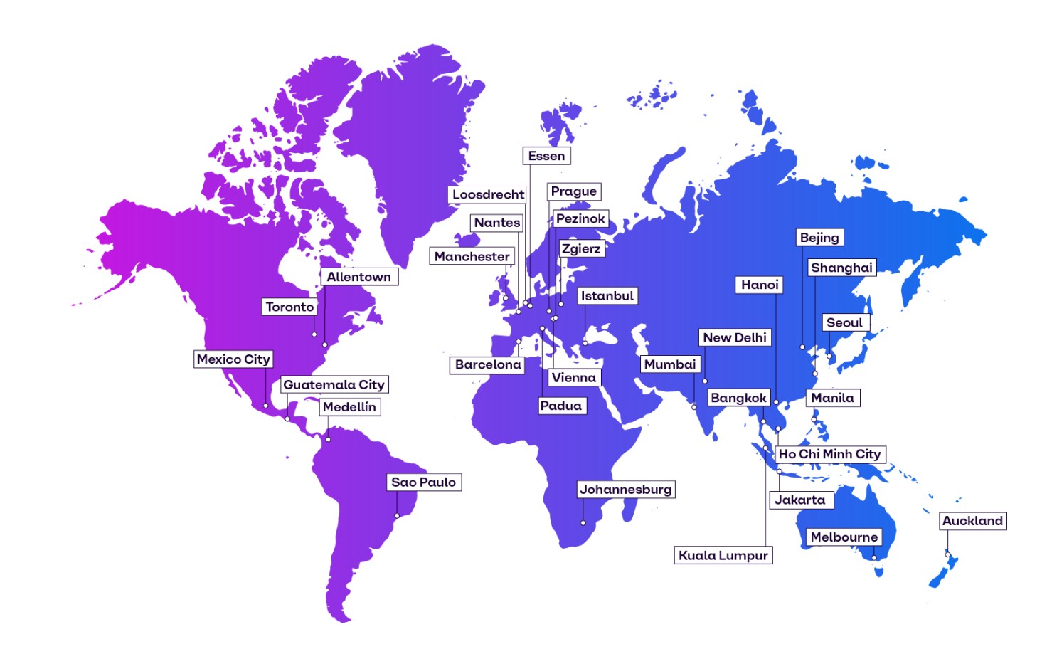 La red mundial de Centros de Innovación y Aplicaciones de Brenntag
