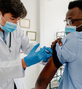 Man getting a vaccine 